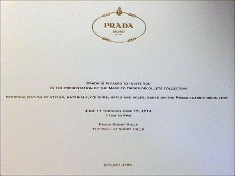 prada fashion show invitation|More.